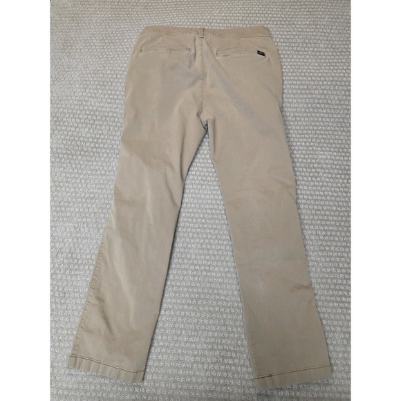 Hollister Pants Mens 32x30 (31x28) Slim Straight Chino Stretch Flex Khaki Tan - Picture 2 of 4
